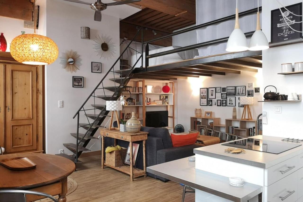 Authentic Loft With Mezzanine & Exposed Stones Heart Of Lyon Apartment Bagian luar foto