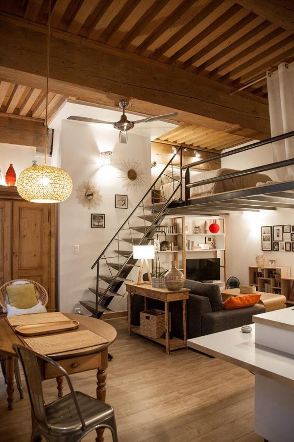 Authentic Loft With Mezzanine & Exposed Stones Heart Of Lyon Apartment Bagian luar foto