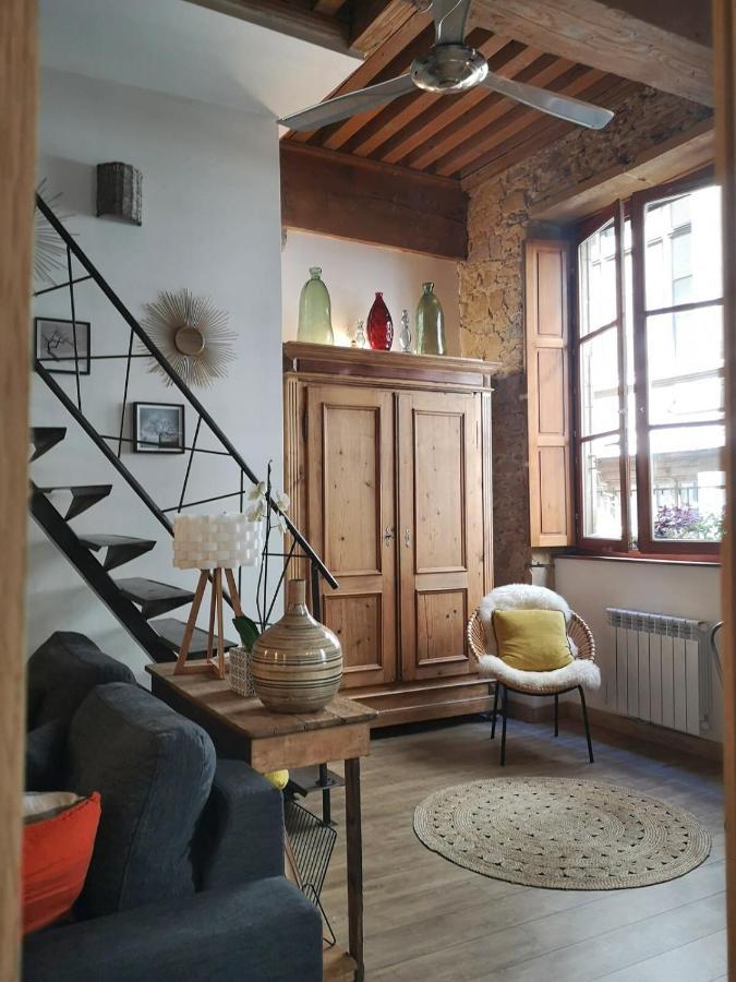 Authentic Loft With Mezzanine & Exposed Stones Heart Of Lyon Apartment Bagian luar foto